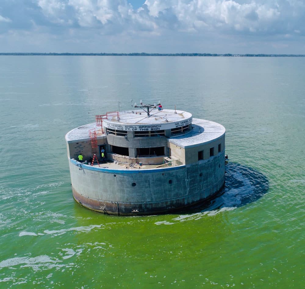 City of Toledo water intake crib.